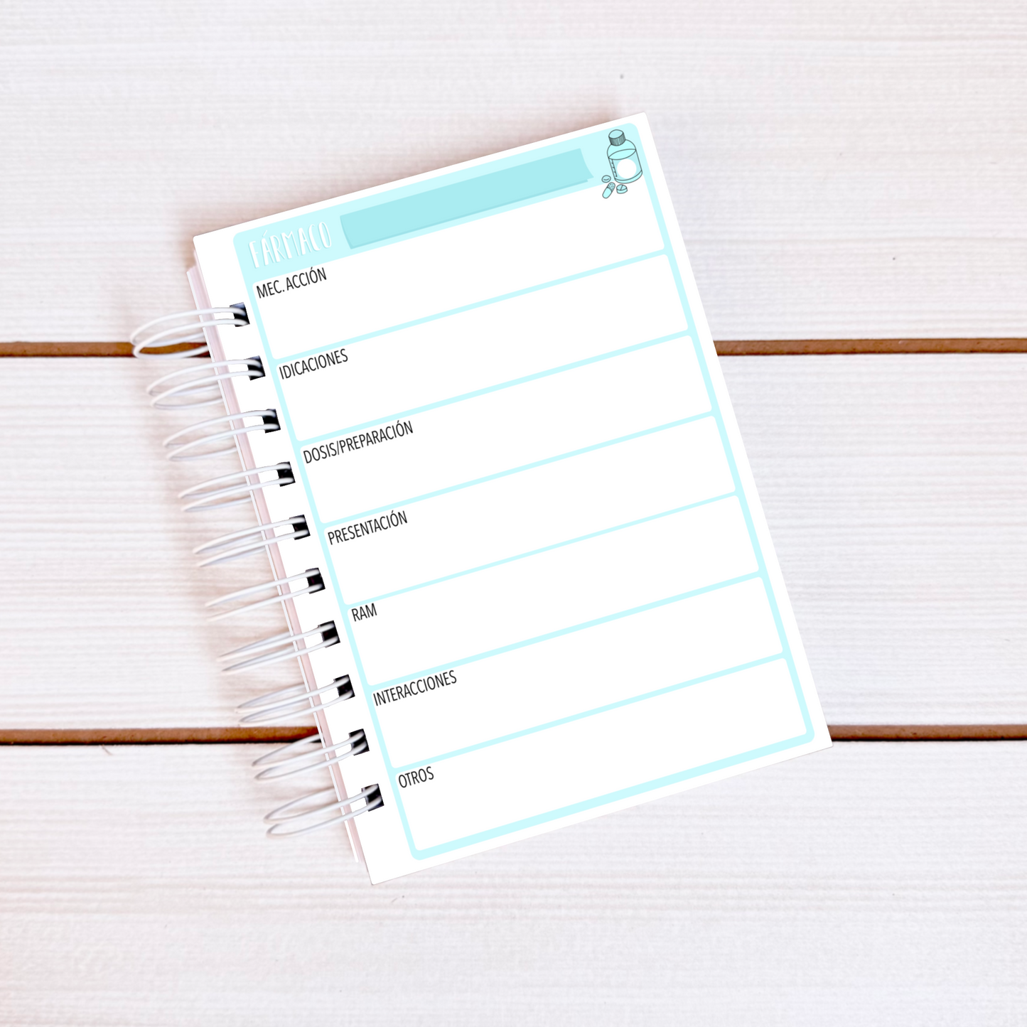 Cuaderno de Fármacos Completable S