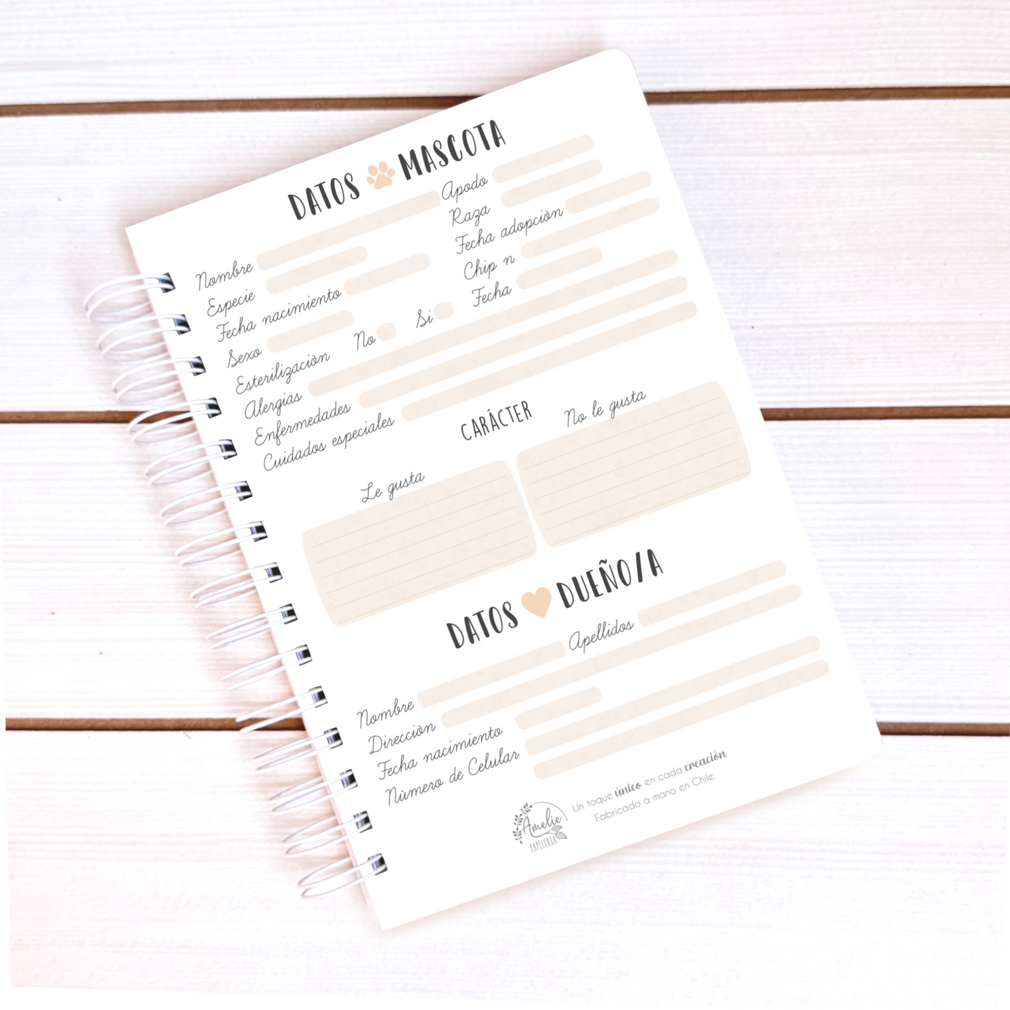 Cuaderno de Control Veterinario Tamaño M