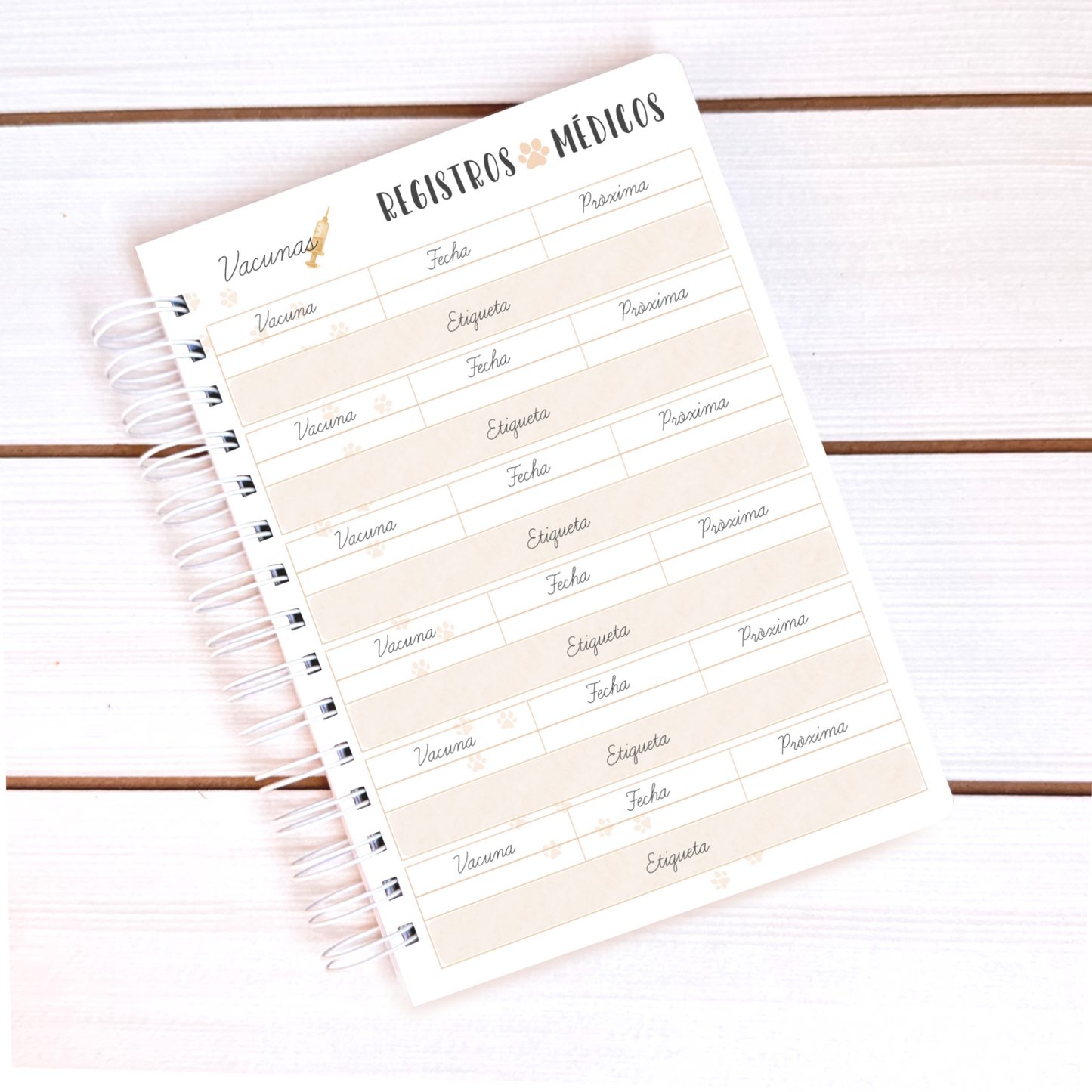Cuaderno de Control Veterinario Tamaño M