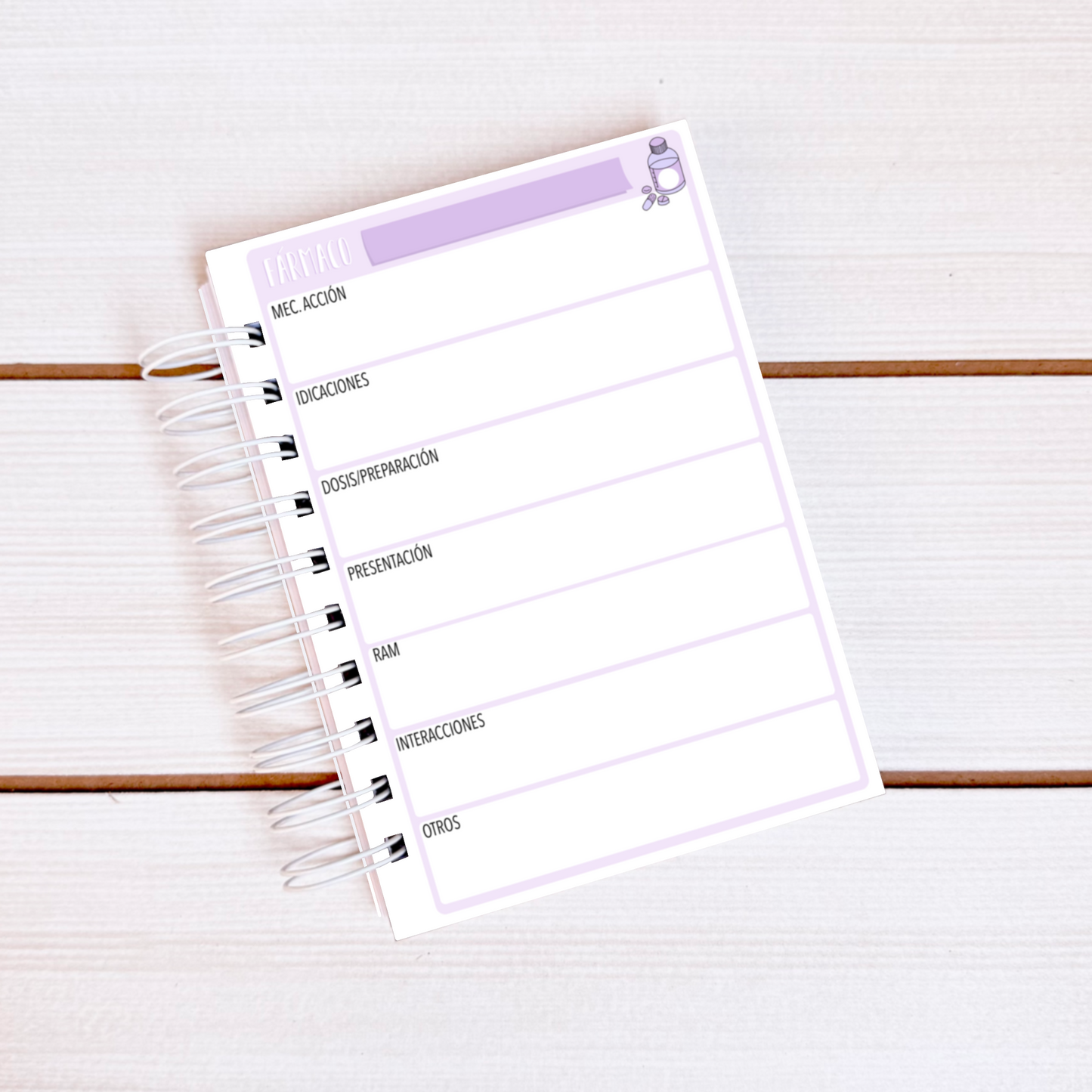 Cuaderno de Fármacos Completable S