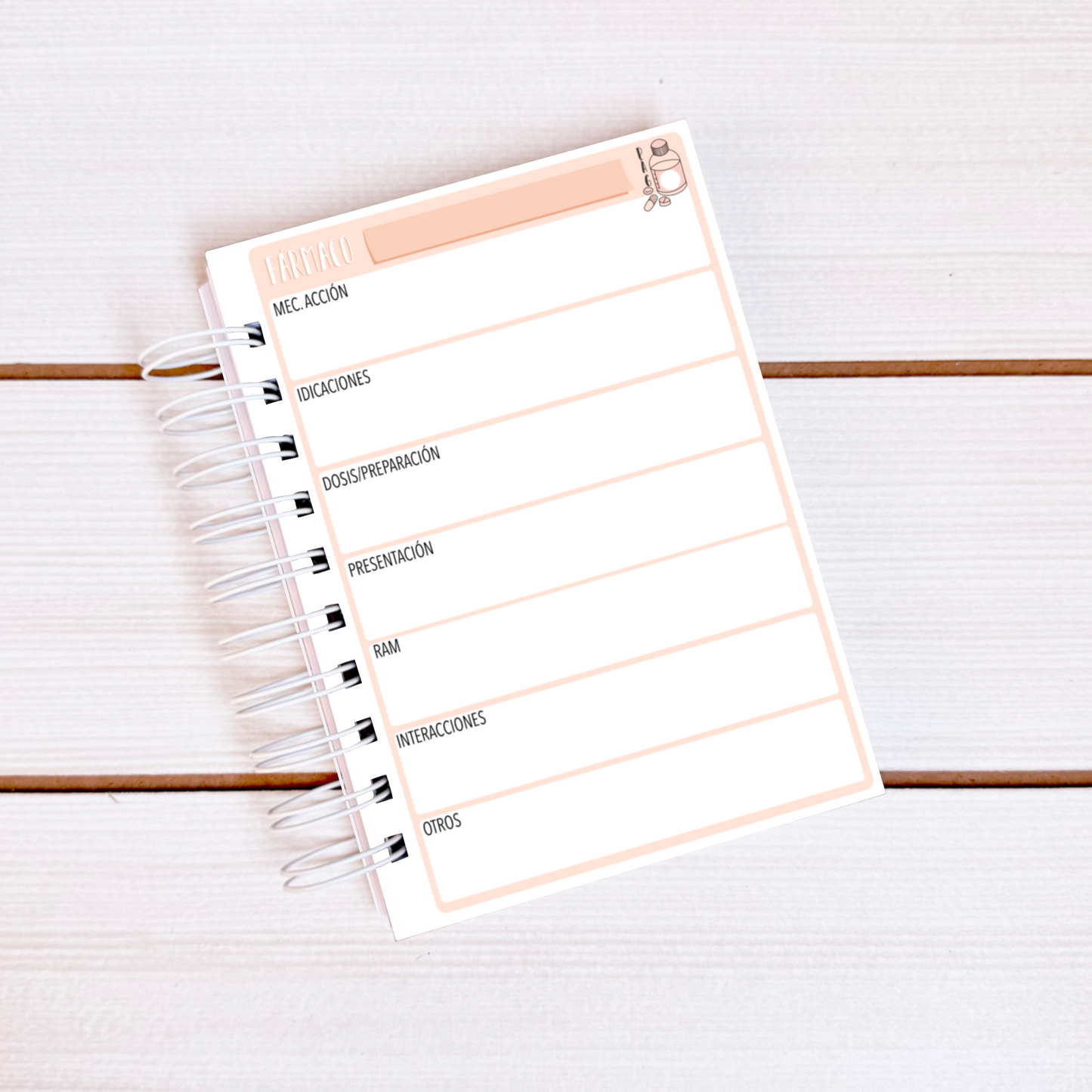 Cuaderno de Fármacos Completable S