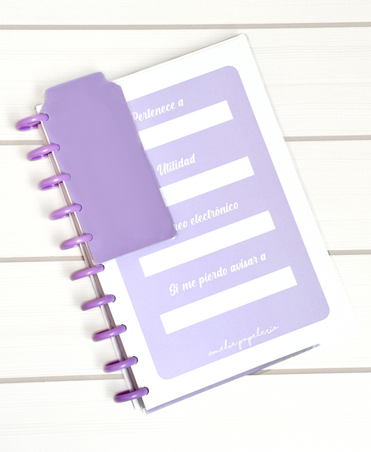 Cuaderno de discos L Lila