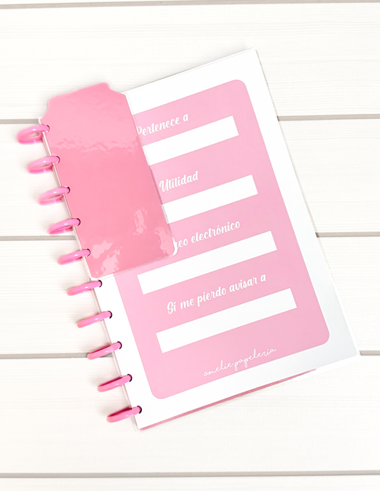 Cuaderno de discos L Rosado