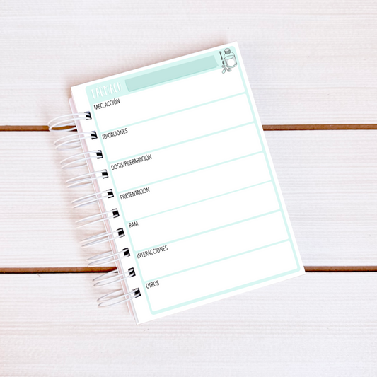 Cuaderno de Fármacos Completable S